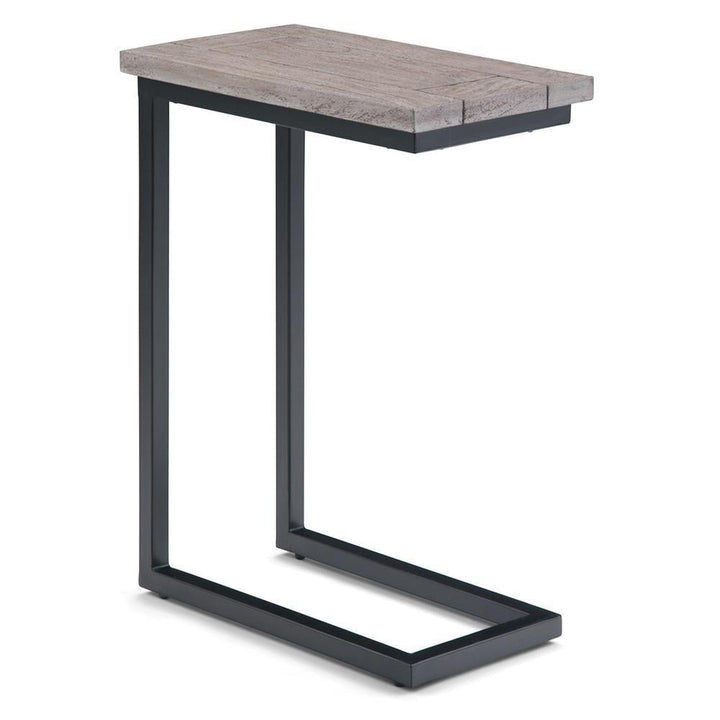 Skyler C Side Table Mango Wood Metal Base 10x18x24 Modern Industrial Design Image 1