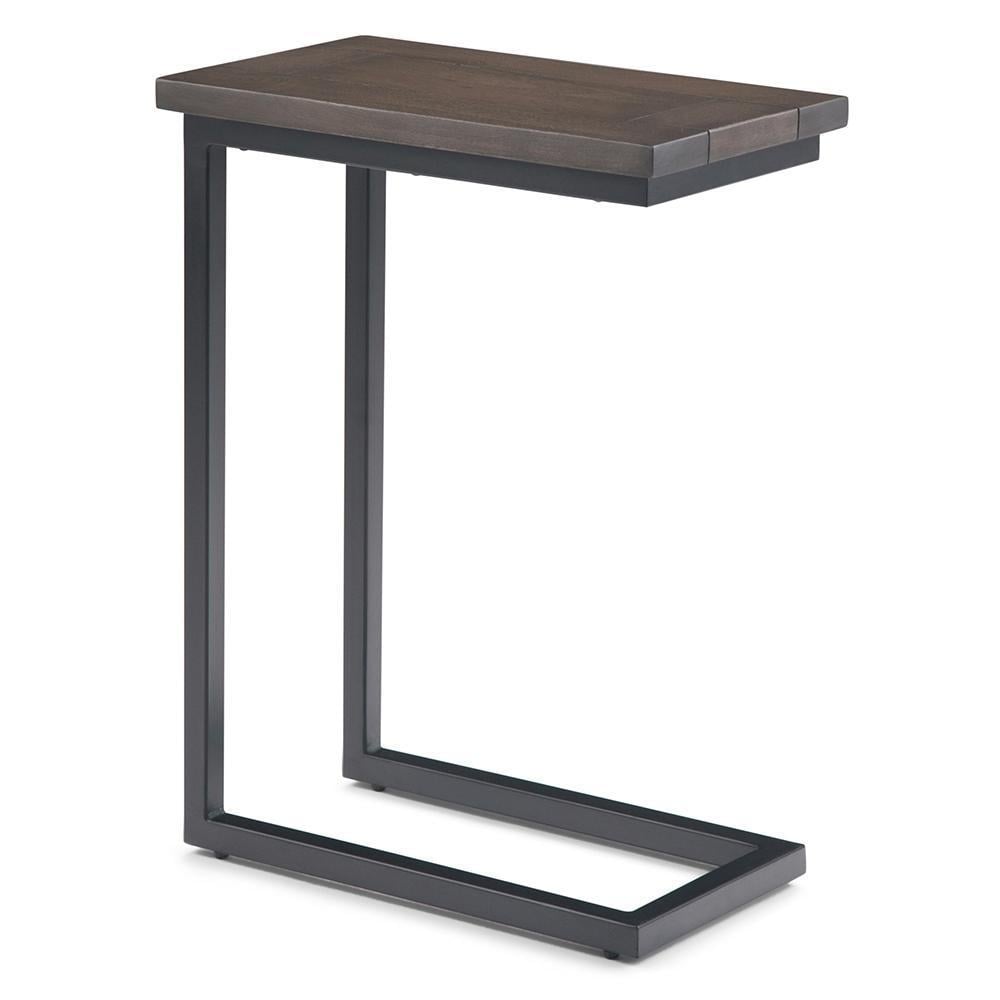 Skyler C Side Table Mango Wood Metal Base 10x18x24 Modern Industrial Design Image 1