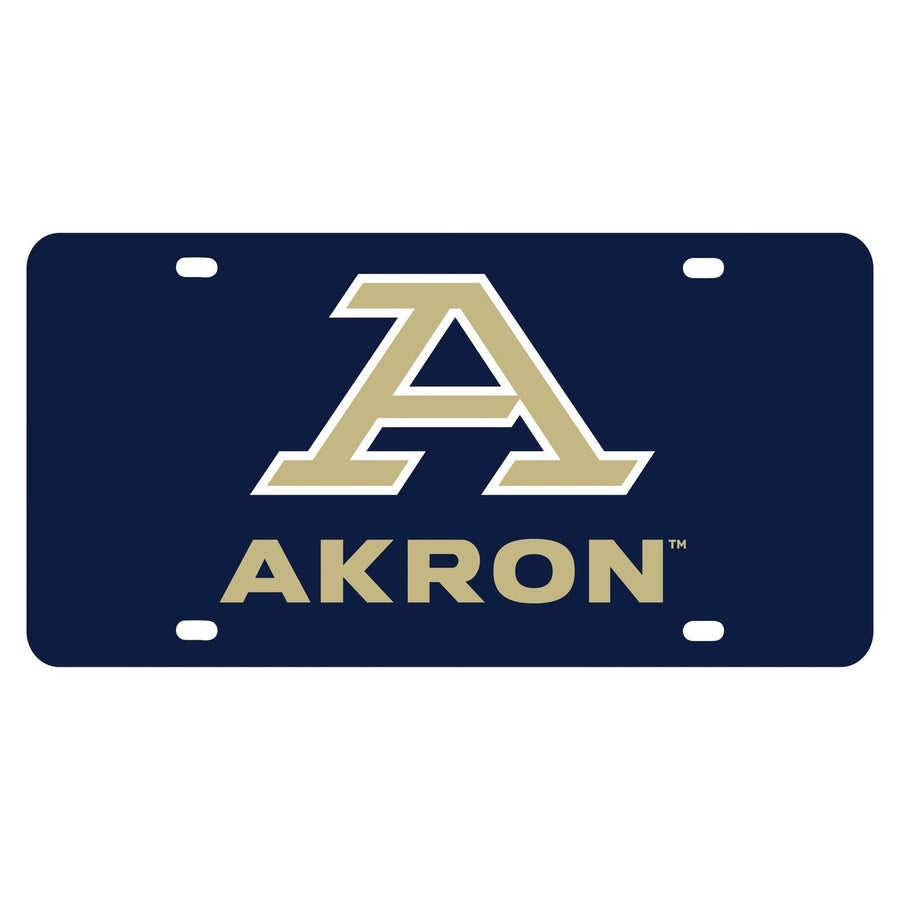 NCAA Akron Zips Metal License Plate - Lightweight, Sturdy and Versatile Image 1