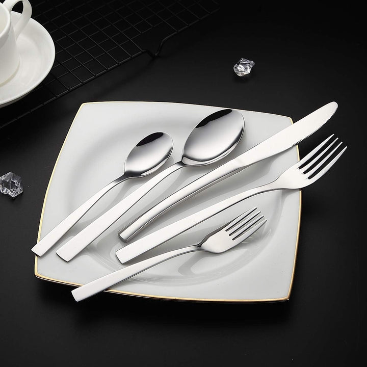 Ferfil Tableware Set Flatware Cutlery Service for 8 Mirror Polished 40 Piece Image 4