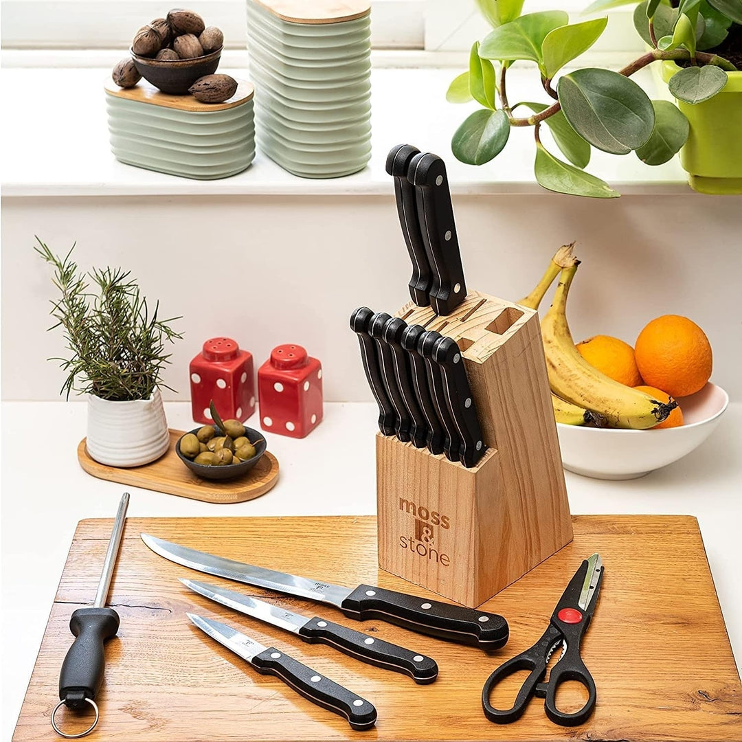 Moss and Stone 14-piece Knife Block Set Image 5