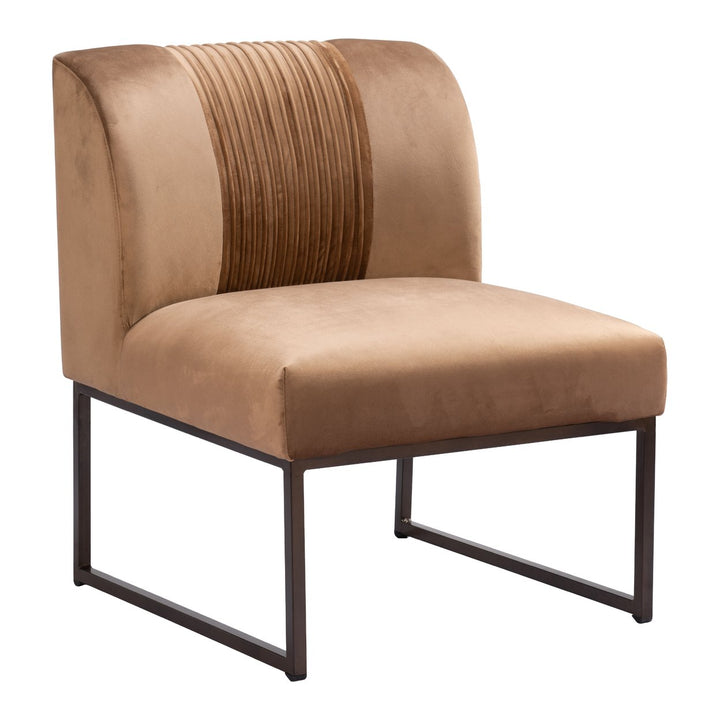 Sante Fe Accent Chair Velvet Upholstered Modern Deco Style Powder Coated Steel Image 1