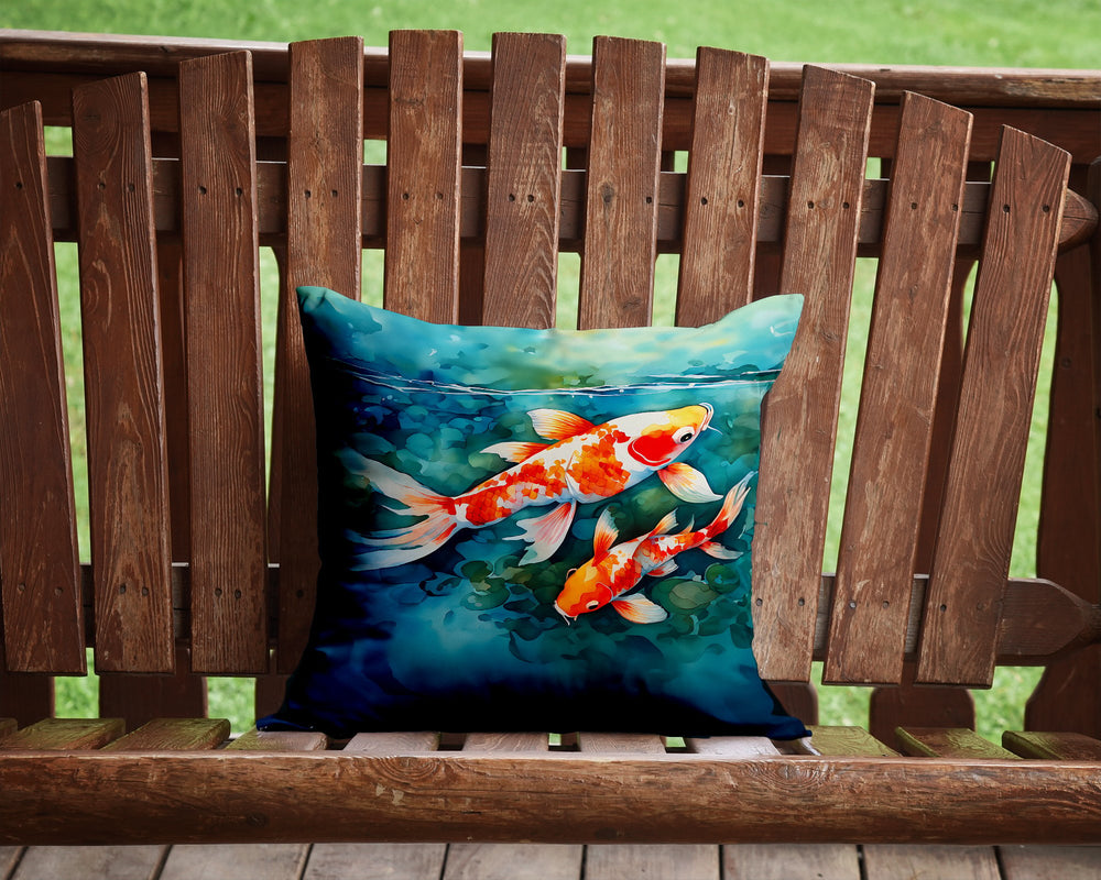 Koi Fish Throw Pillow Image 2