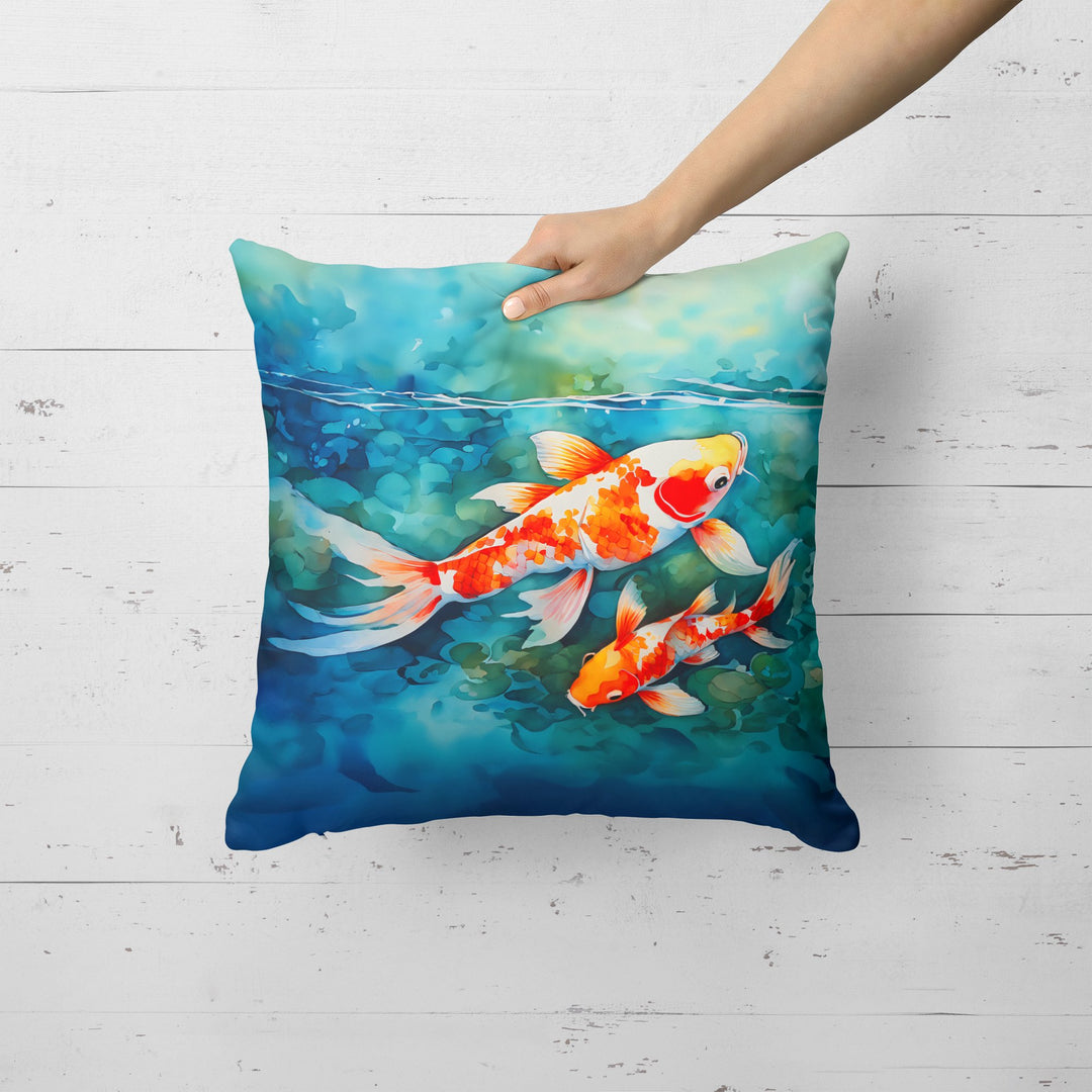 Koi Fish Throw Pillow Image 2