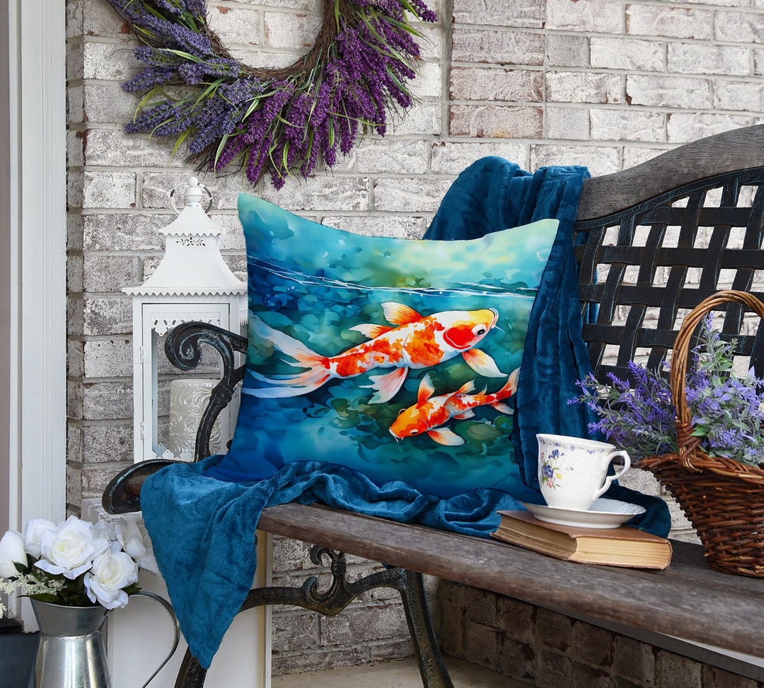 Koi Fish Throw Pillow Image 4