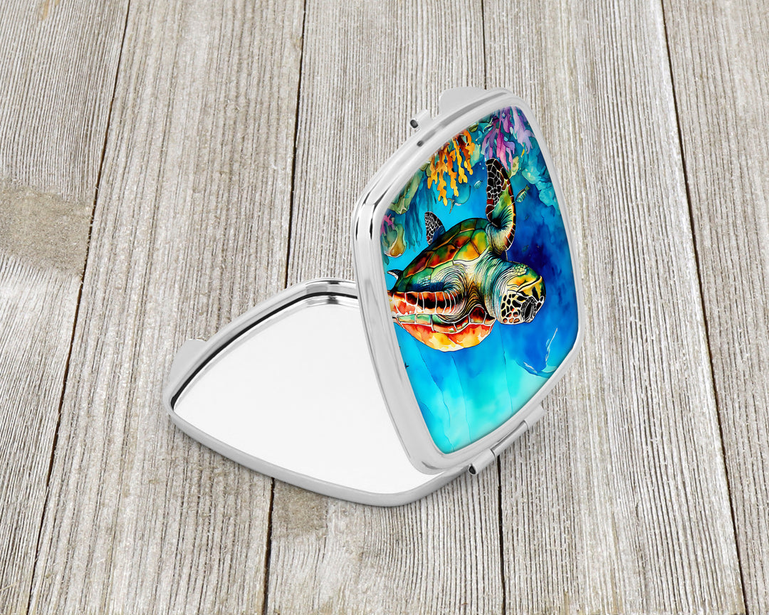 Loggerhead Sea Turtle Compact Mirror Image 2