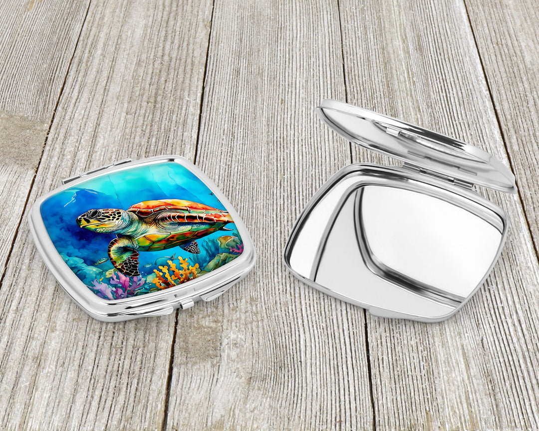 Loggerhead Sea Turtle Compact Mirror Image 3