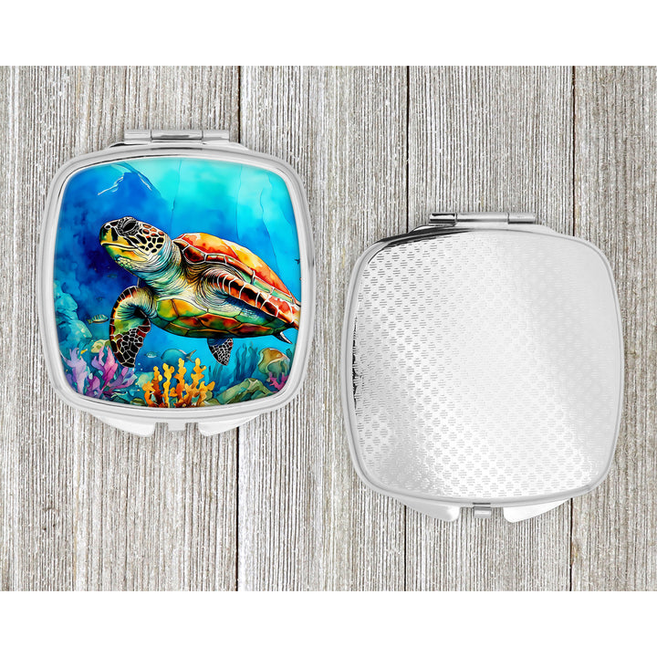 Loggerhead Sea Turtle Compact Mirror Image 4