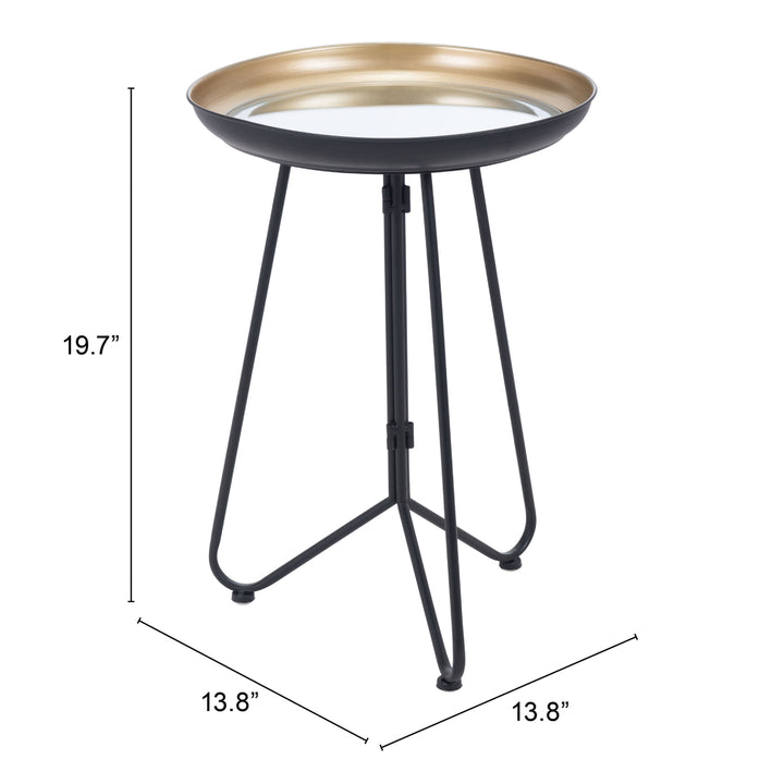 Foley Accent Table Gold and Black Image 9