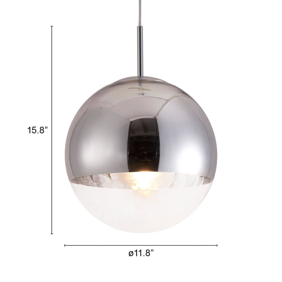 Kinetic Ceiling Lamp Chrome Adjustable E26 A19 Half Glass Half Chrome 60W UL Listed Image 4