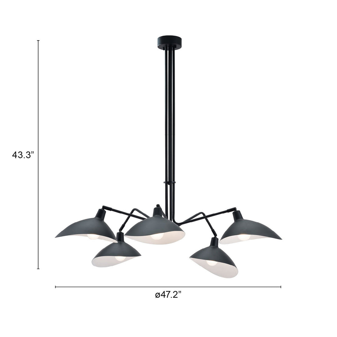 Desden Ceiling Lamp Black Image 7