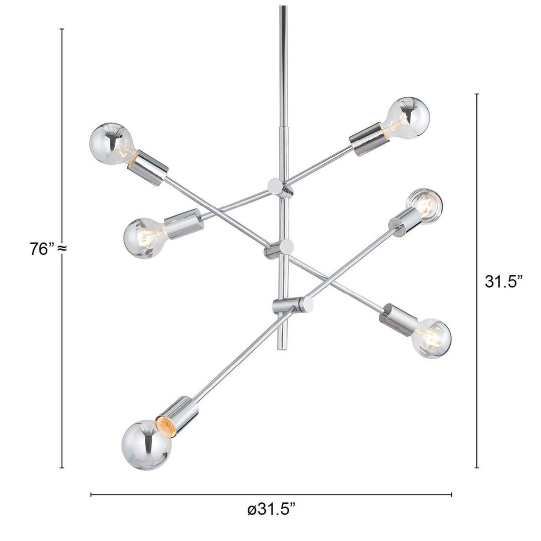 Brixton Ceiling Lamp Chrome Image 6