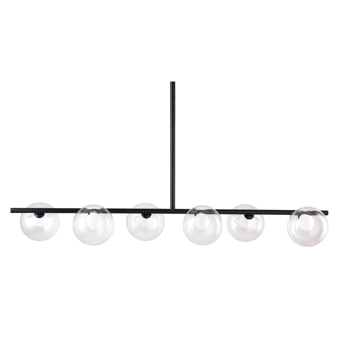 Keyoz Zatara Ceiling Lamp Black Matte Steel Glass Shades Modern Design 3-Light Image 7