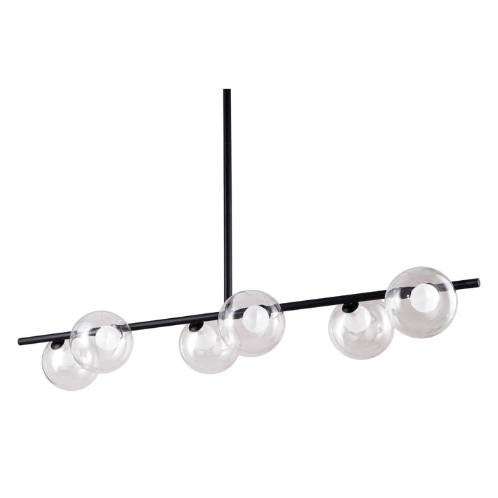 Keyoz Zatara Ceiling Lamp Black Matte Steel Glass Shades Modern Design 3-Light Image 8