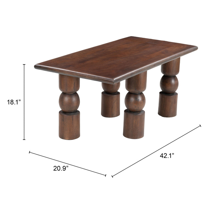 Split Coffee Table Brown Image 8