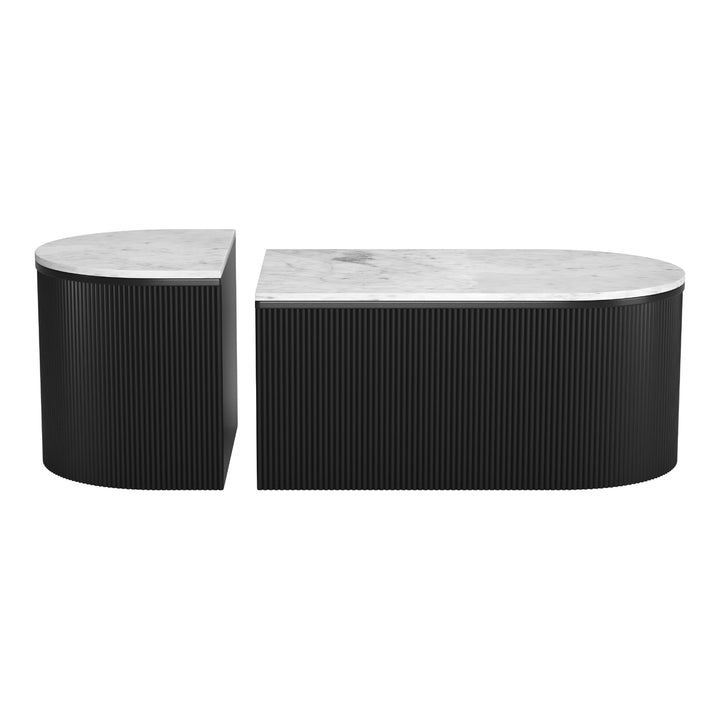 Ormara Coffee Table Set (2-Piece) White and Black Image 3