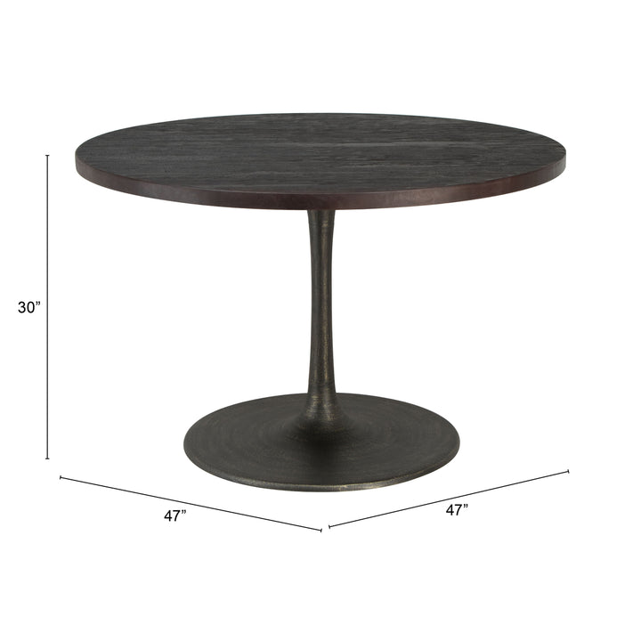 Seattle Dining Table Dark Brown Image 11