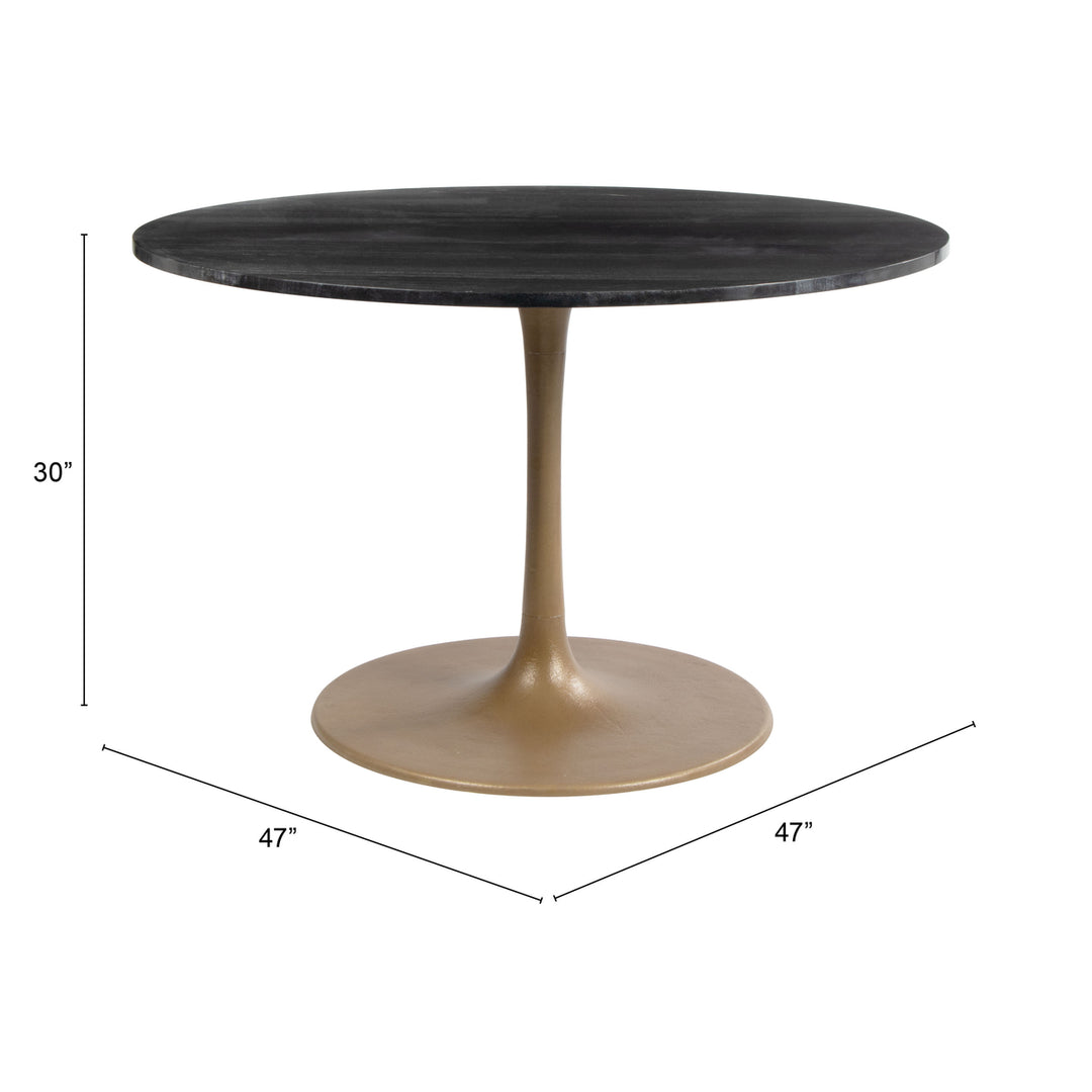 Taj Dining Table Black and Gold Image 10