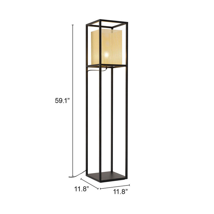 Yves Floor Lamp Gold and Black Image 8