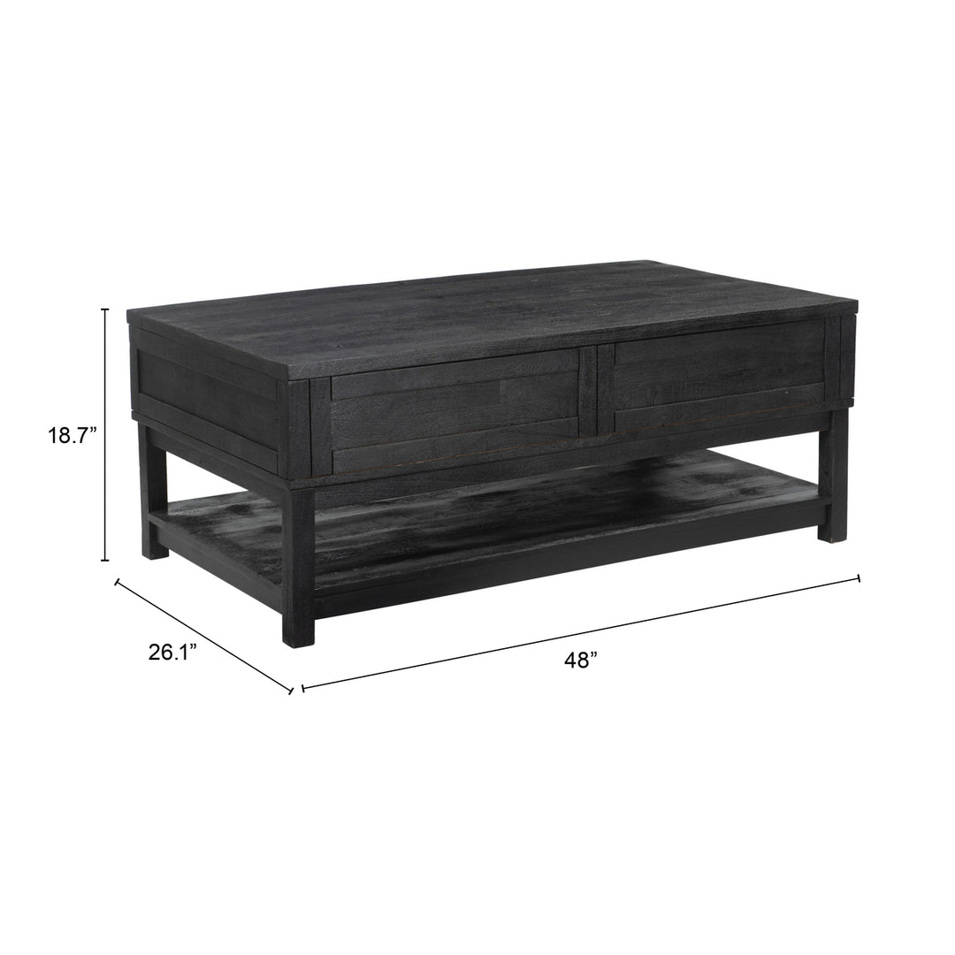 Surat Lift Top Coffee Table Black Image 9