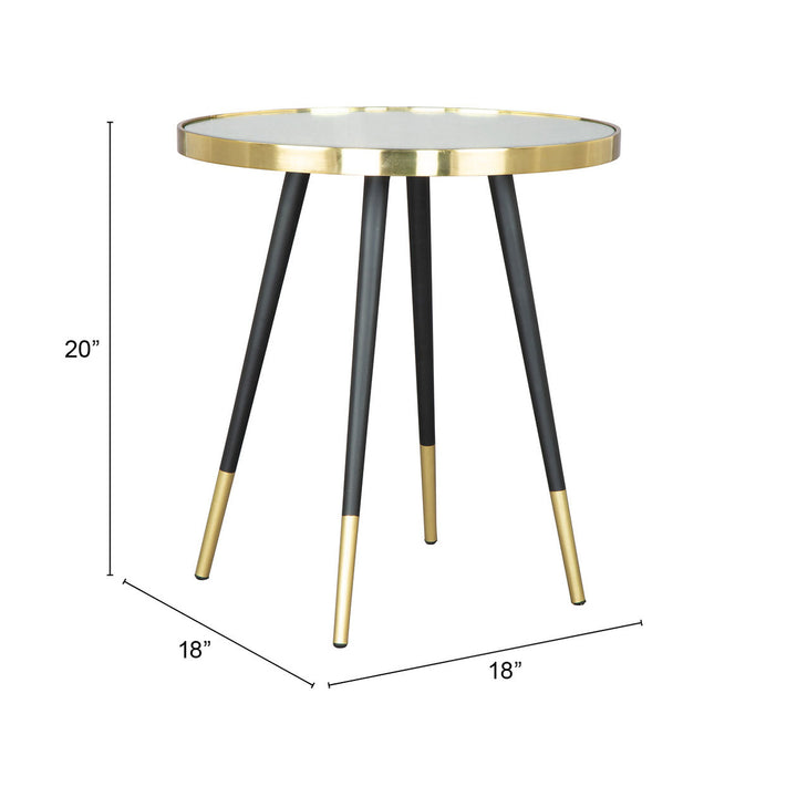 Particle Side Table Gold and Black Image 9