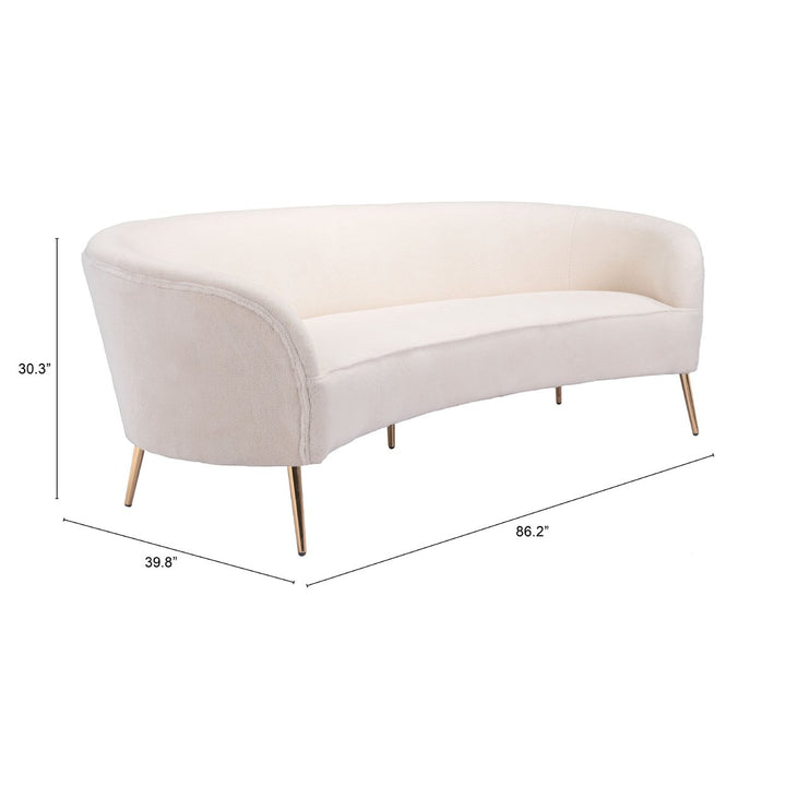 Luna Sofa Cream Image 9