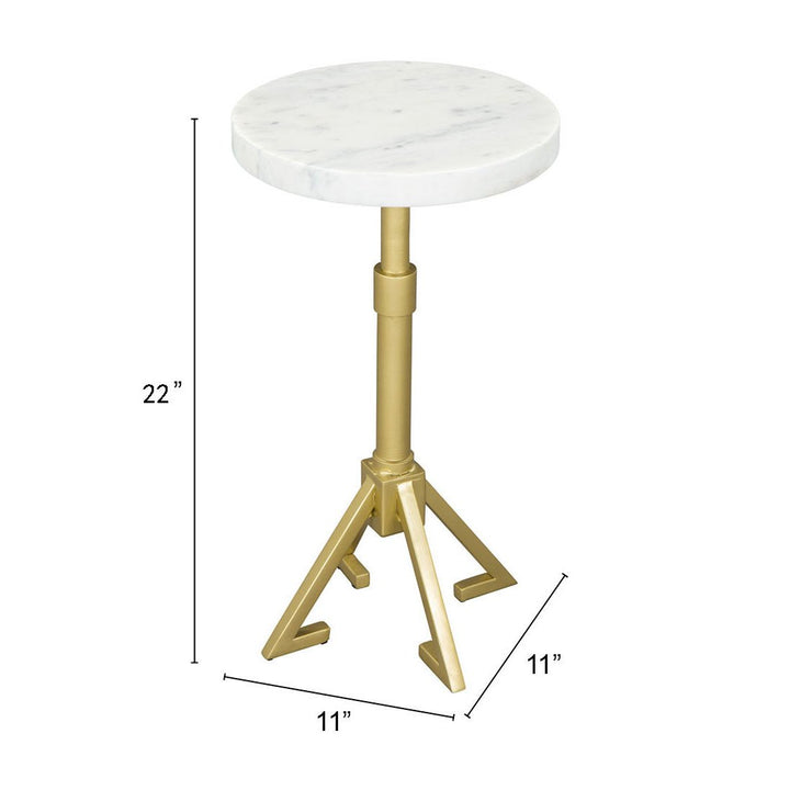 Maurice Side Table White and Gold Image 9