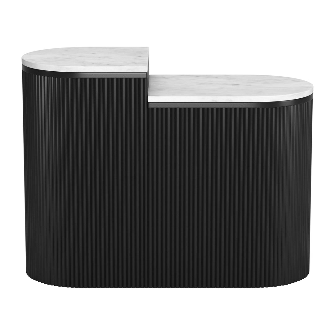 Ormara Side Table Set (2-Piece) White and Black Image 5