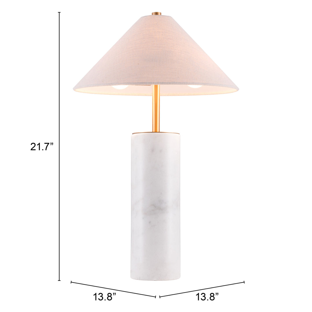 Ciara Table Lamp Beige and White Image 7