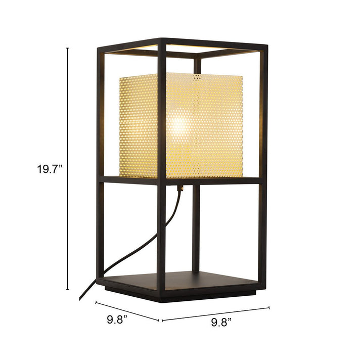 Yves Table Lamp Gold and Black Image 7