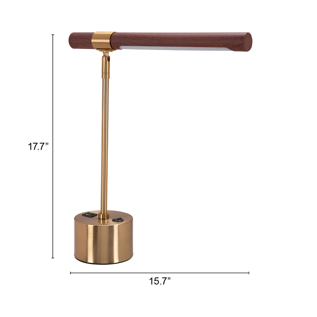 Kippy Table Lamp Brown and Brass Image 8