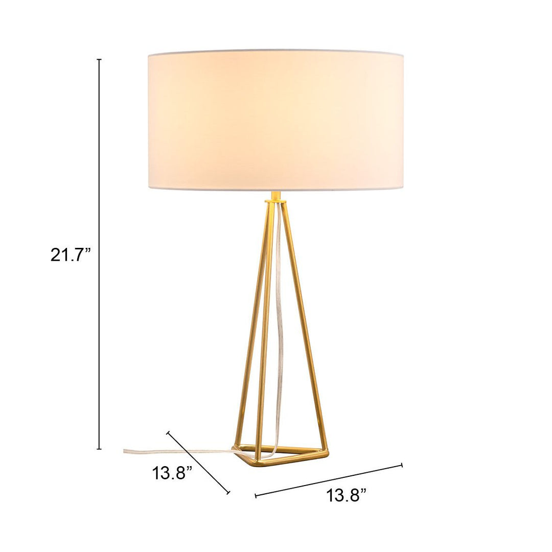 Sascha Table Lamp White and Brass Image 8