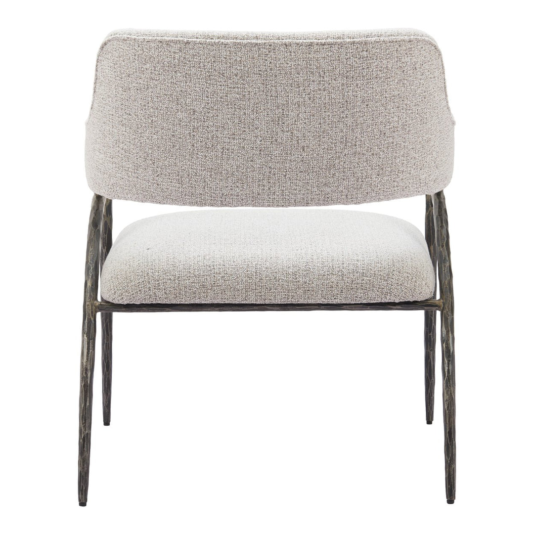 Vesterboro Accent Chair Gray Boucle Fabric Steel Frame Modern Art Deco Design Image 4