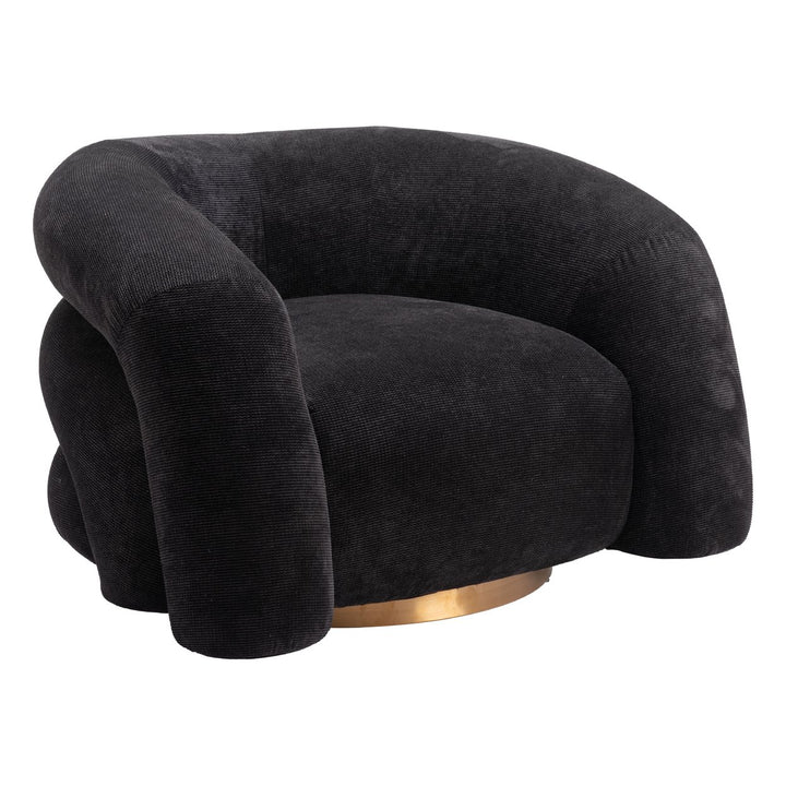 Havn Accent Chair Black Velvet Modern Design Plush Comfort Deco Style Image 1