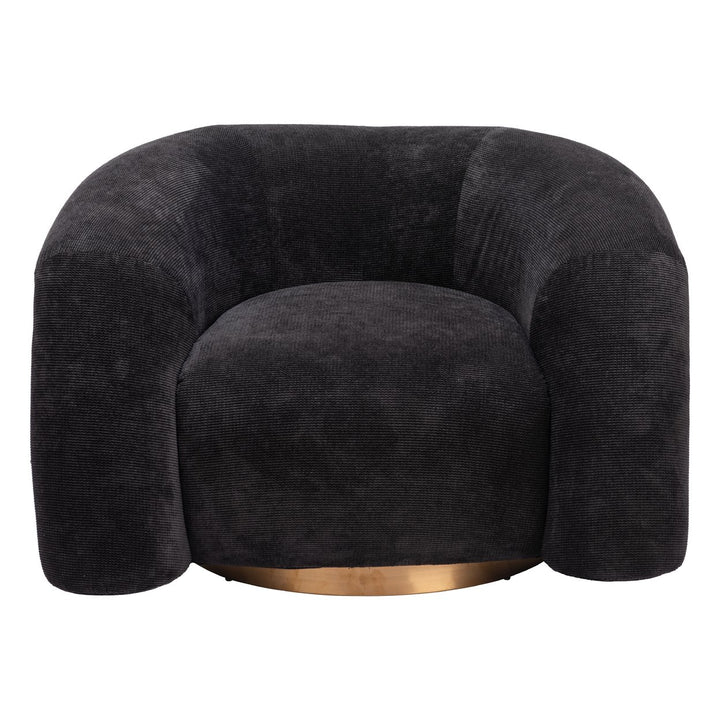 Havn Accent Chair Black Velvet Modern Design Plush Comfort Deco Style Image 3