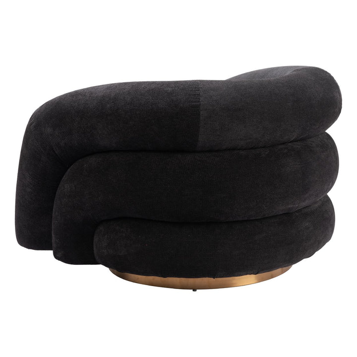 Havn Accent Chair Black Velvet Modern Design Plush Comfort Deco Style Image 5