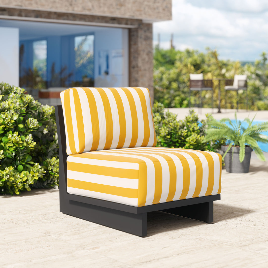 Shoreline Accent Chair Yellow Contemporary Design Versatile Home Furniture Image 9