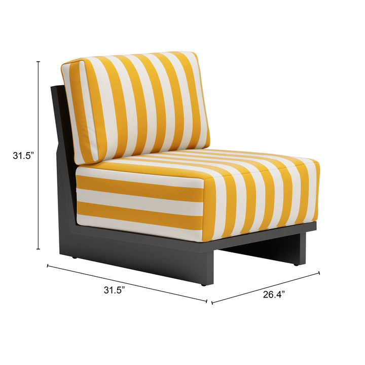 Shoreline Accent Chair Yellow Contemporary Design Versatile Home Furniture Image 10