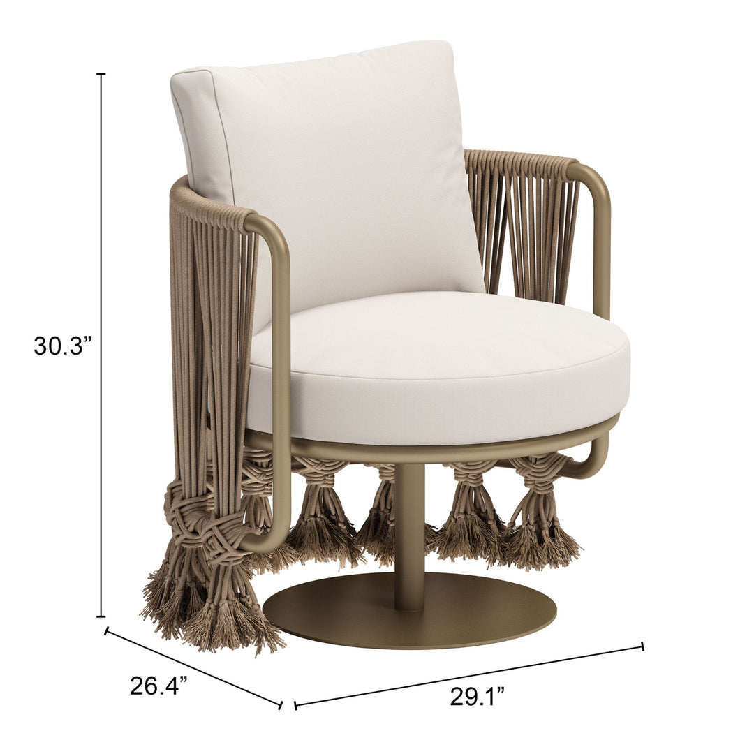 Uzel Accent Chair White Image 11