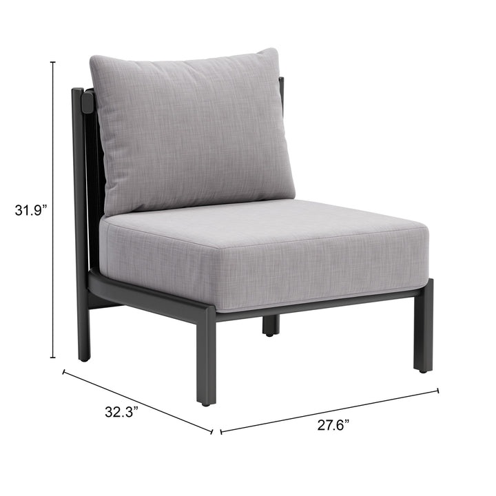 Horizon Accent Chair Gray Contemporary Design Living Room Bedroom Seating Image 11