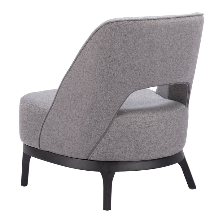 Mistley Accent Chair Gray Modern Vinyl Upholstered Wood Base Living Room Furniture Image 5