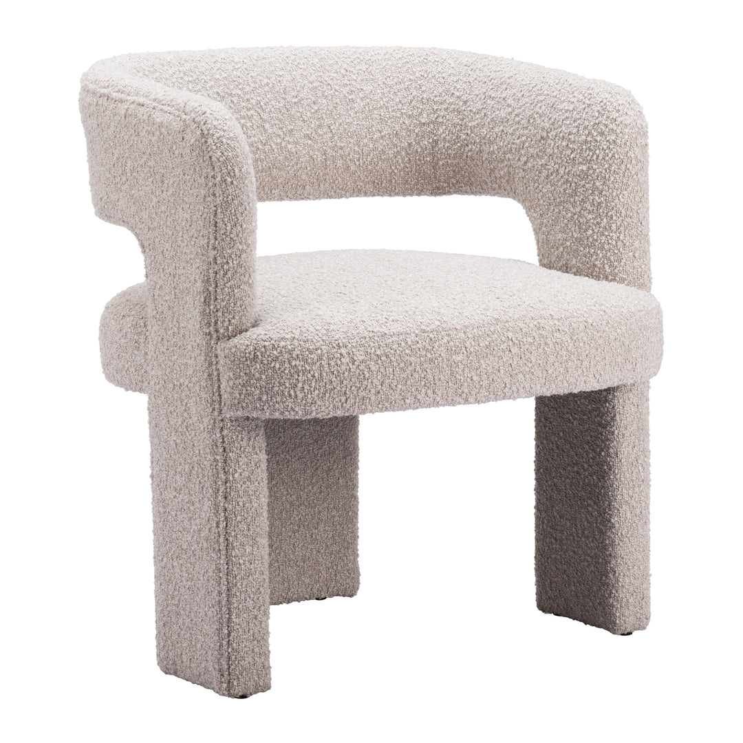 Java Accent Chair Sandy Beige Modern Upholstered Lounge Chair Home Living Decor Image 6