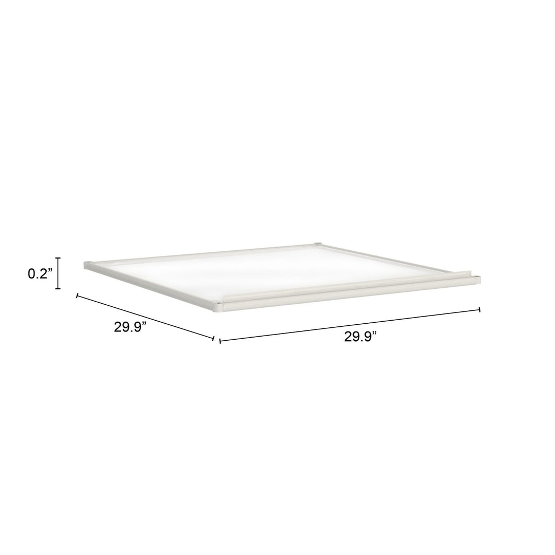 Zuo Adjustable Shelf Light Gray Modular Display Shelving System with LED Light Image 4