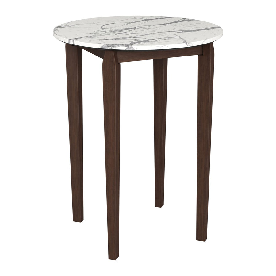 Vernon Bar Table White High-Pressure Laminate Solid Wood Modern Chic Design Image 1