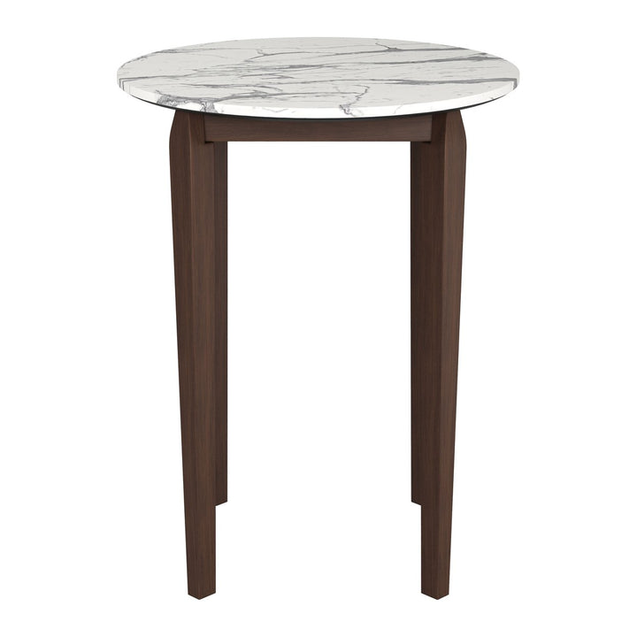 Vernon Bar Table White High-Pressure Laminate Solid Wood Modern Chic Design Image 2