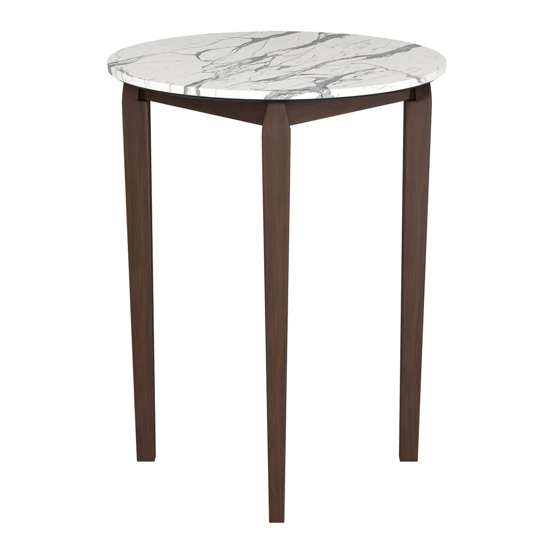 Vernon Bar Table White High-Pressure Laminate Solid Wood Modern Chic Design Image 3