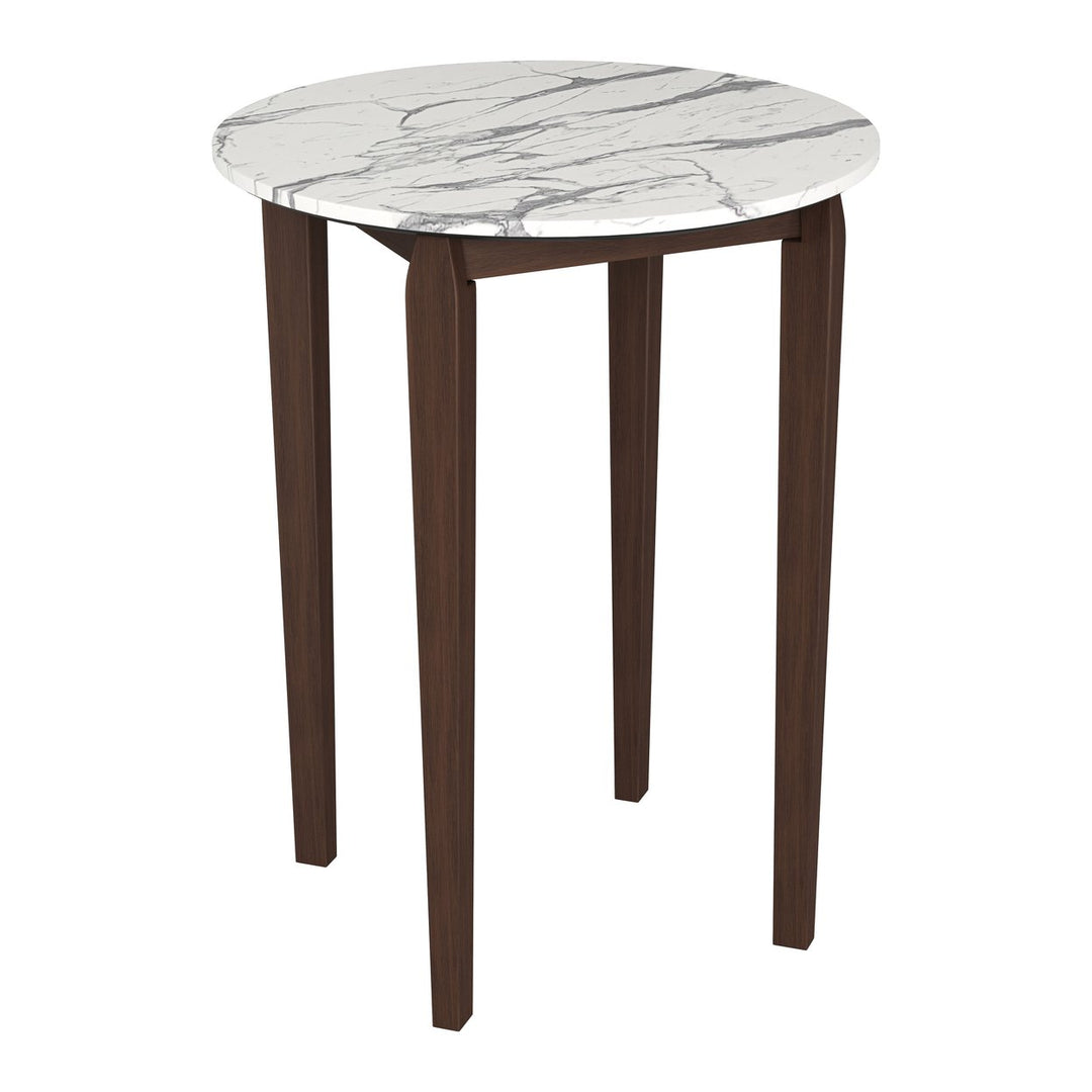 Vernon Bar Table White High-Pressure Laminate Solid Wood Modern Chic Design Image 4