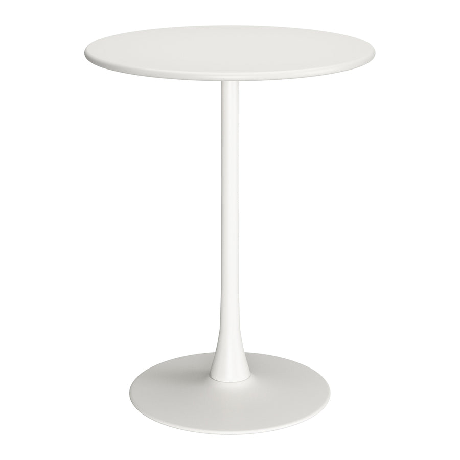 Soleil Bar Table White Aluminum Durable Outdoor Dining Furniture 42 Inch Image 1