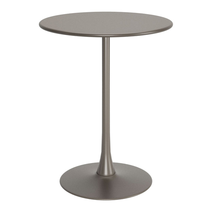 Soleil Bar Table Taupe Modern Aluminum Outdoor Furniture 40 Inch Tall Image 1