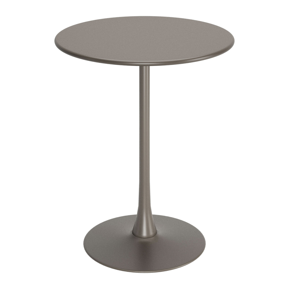 Soleil Bar Table Taupe Modern Aluminum Outdoor Furniture 40 Inch Tall Image 2